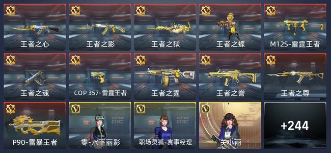 穿越火线：枪战王者11王者 248英雄武器 10英雄角色 470万化 专家S