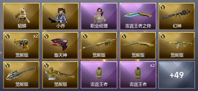 穿越火线（CF）4王者武器 66V武器 2V角色 22皮肤 可排位 专家