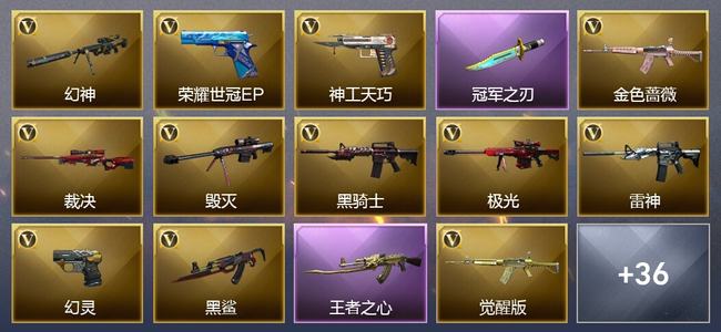 穿越火线（CF）2王者武器 47V武器 5V角色 13皮肤 可排位