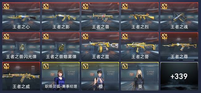 穿越火线：枪战王者V7 11王者 344英雄武器 9英雄角色 592万化 新锐