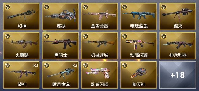 穿越火线（CF）28V武器 11皮肤 可排位 宗师