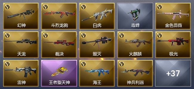 穿越火线（CF）4王者武器 50V武器 1V角色 7皮肤 可排位 新锐