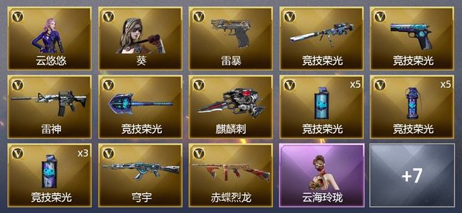 穿越火线（CF）1炫金武器 20V武器 2V角色 3皮肤 可排位 传奇