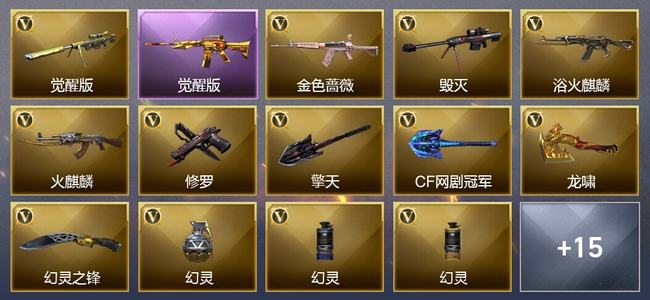 穿越火线（CF）2王者武器 22V武器 9皮肤 可排位 传奇