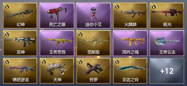 穿越火线（CF）3王者武器 18V武器 1V角色 3皮肤 可排位 新锐