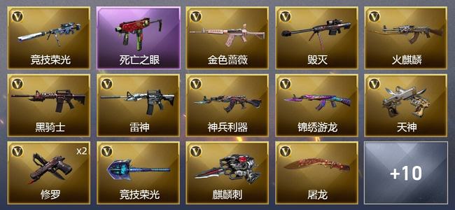 穿越火线（CF）17V武器 6皮肤 可排位 专家