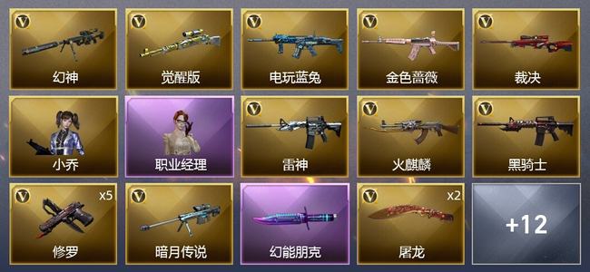 穿越火线（CF）2炫金武器 21V武器 9皮肤 可排位 新锐
