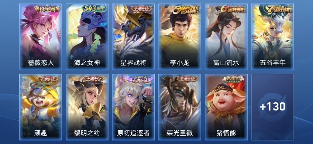 王者荣耀21史诗 141皮肤 至尊星耀II