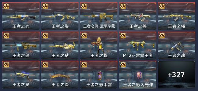 穿越火线：枪战王者V9 39王者 322英雄武器 19英雄角色 558万化 专家S