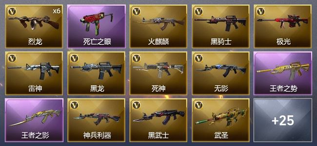 穿越火线（CF）2王者武器 36V武器 2V角色 2皮肤 可排位 新锐