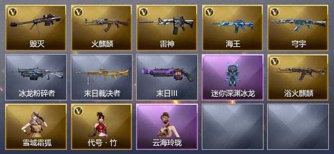 穿越火线（CF）5V武器 1V角色 2皮肤 可排位 新锐