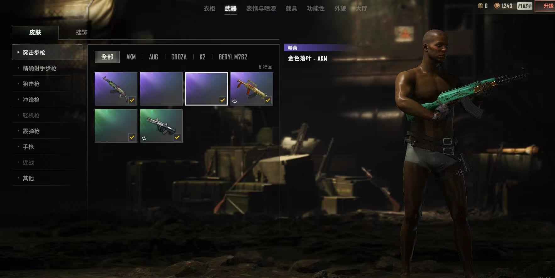 绝地求生（PUBG）PUBG自用小号毒液m762