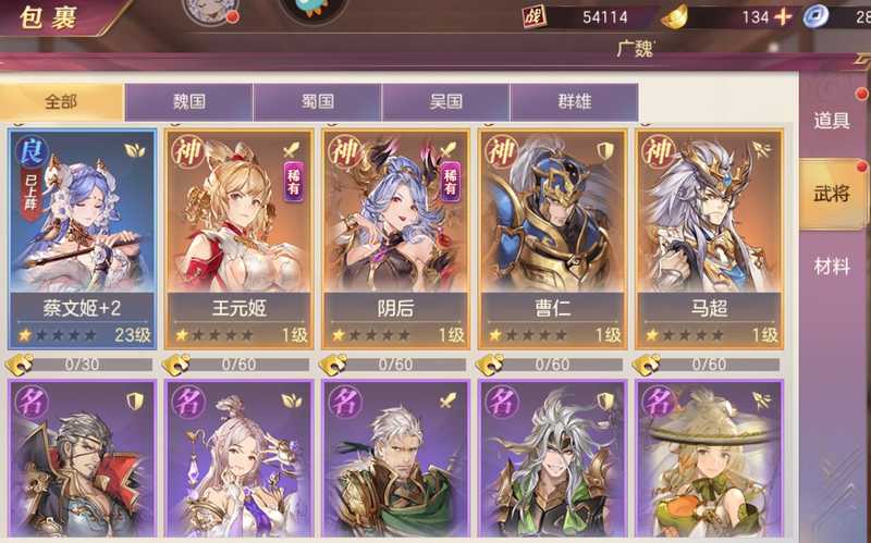三国志幻想大陆1274区4神王元姬马超阴后*