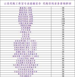 云朵代练，所有业务可接