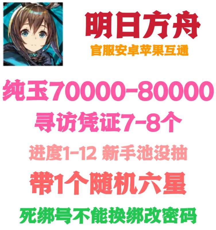 明日方舟【苹果版】官服互通自抽死绑带六星