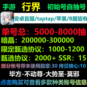 行界行界初始号自抽号安卓苹果B服
