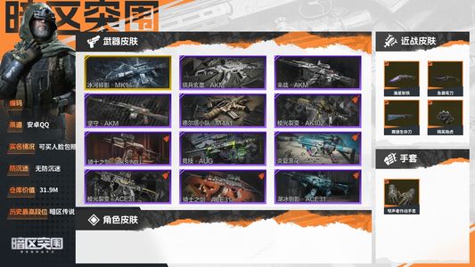 暗区突围【30级】4刀皮1手套 33m库存