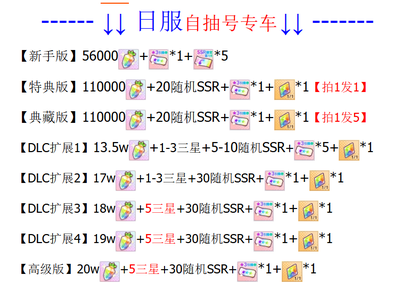 赛马娘（日服）开局自选组合日服