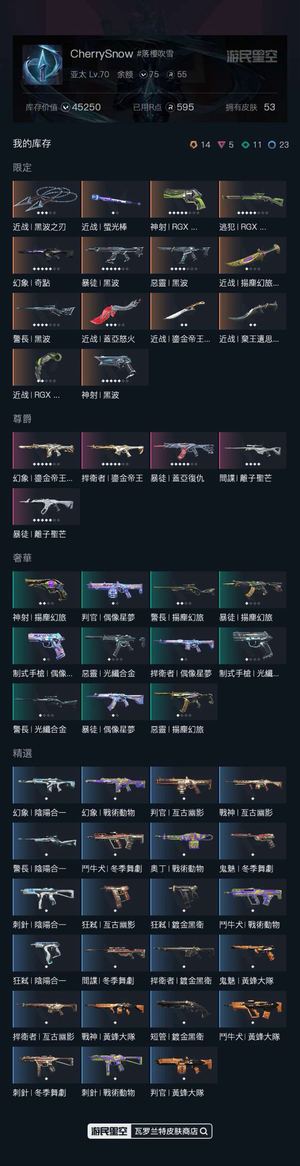 瓦罗兰特 马来库值45250 黑波套