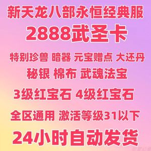 新天龙八部（端游）⭕经典端游2888卡自动秒发货