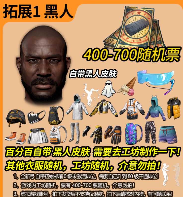 绝地求生（PUBG）悲喜套1800黑货劵皮肤武器
