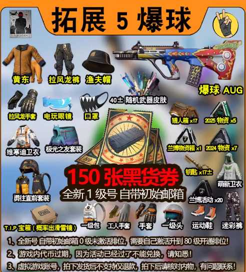 绝地求生（PUBG）悲喜套1800黑货劵皮肤武器