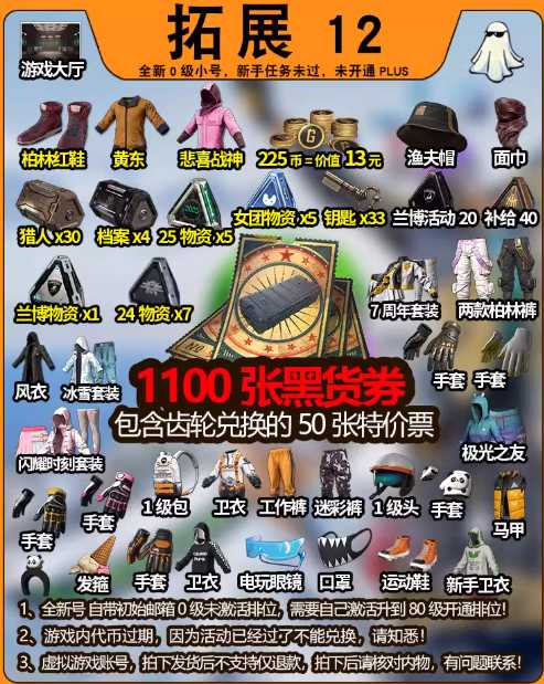 绝地求生（PUBG）悲喜套1800黑货劵皮肤武器