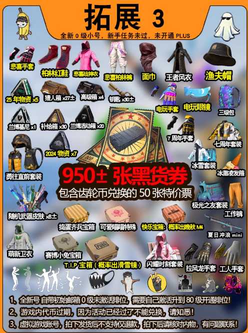绝地求生（PUBG）悲喜套1800黑货劵皮肤武器