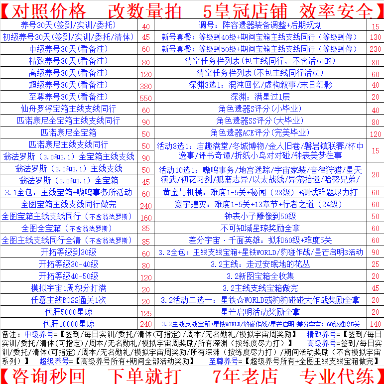 崩坏：星穹铁道代练星铁  咨询秒回 下单就打