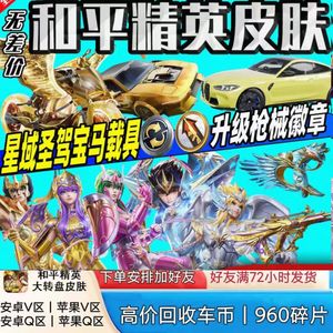 和平精英火焰蝴蝶刀/宝马车币/升级徽章