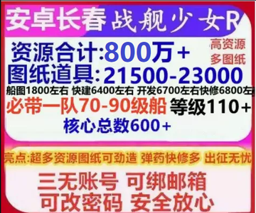 战舰少女R安卓官服800W资源号