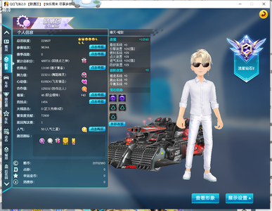 QQ飞车【1级】4.7w魅力/3s爆天雷诺满