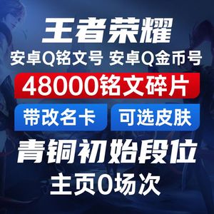 王者荣耀【担保】安卓Q区满孔4.8w铭文