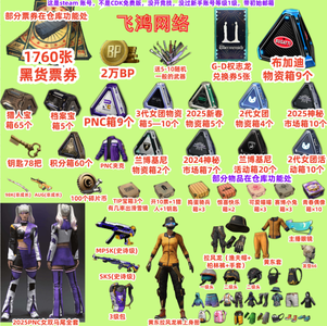 绝地求生（PUBG）双马尾⭐1760券⭐东南亚衣服