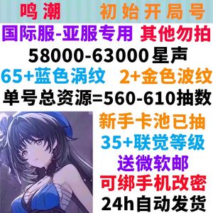 鸣潮（外服）国际亚服单号560-610抽