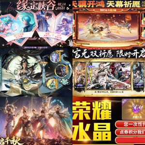 王者荣耀皮肤荣耀积分/升贵族水晶