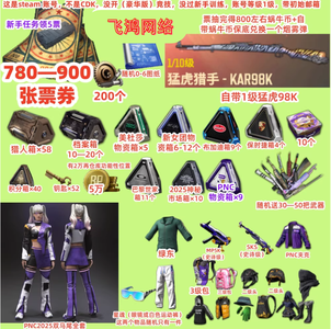 绝地求生（PUBG）猛虎98K⭐780券⭐双马尾套