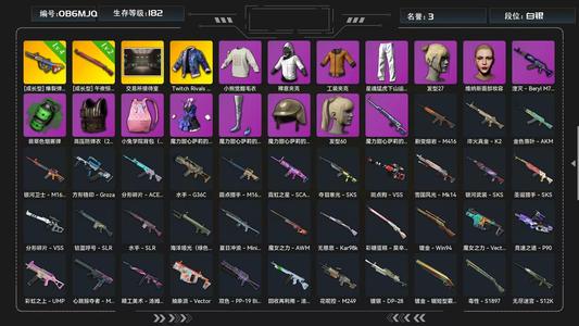 绝地求生（PUBG）4级弹珠 烟雾弹 午夜 