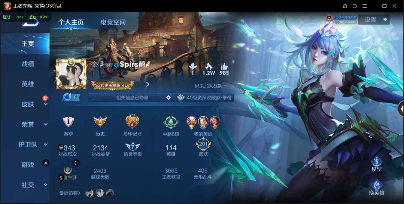 王者荣耀【114英雄201皮肤】皮肤数: 201 英雄数: 1