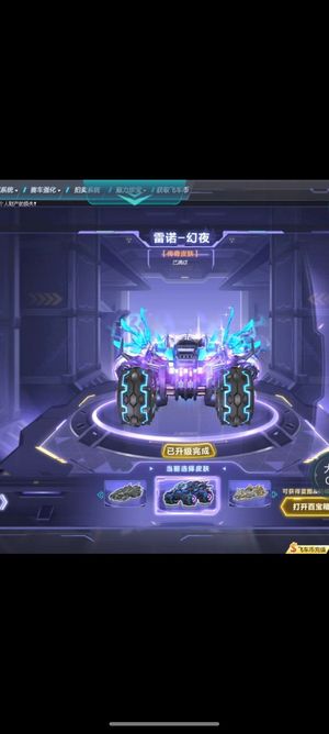 QQ飞车十阶雷诺幻夜骑宠游鸿蓝鲸