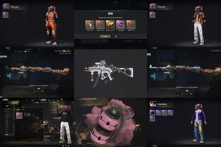 绝地求生（PUBG）双成长加异色加烟雾弹老黑套装