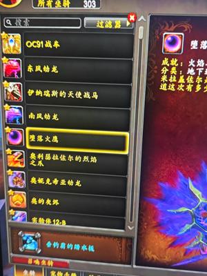 魔兽世界300多坐骑心血号