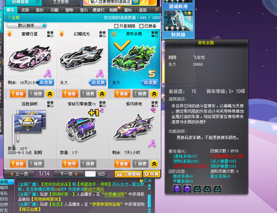 QQ飞车226全29双4S加小关羽宠物