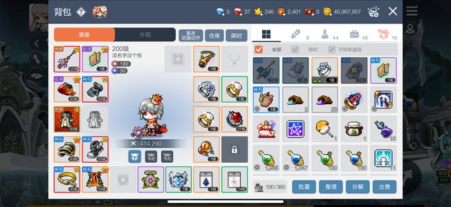 冒险岛：枫之传说【200级】200级挂机主角