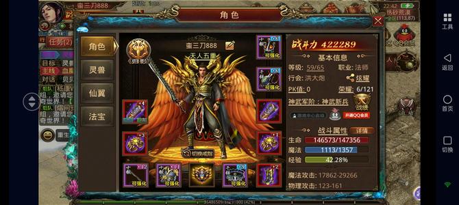 传奇世界手游新区法师号