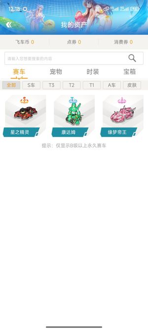 QQ飞车【100级】s星之精灵t1康达姆