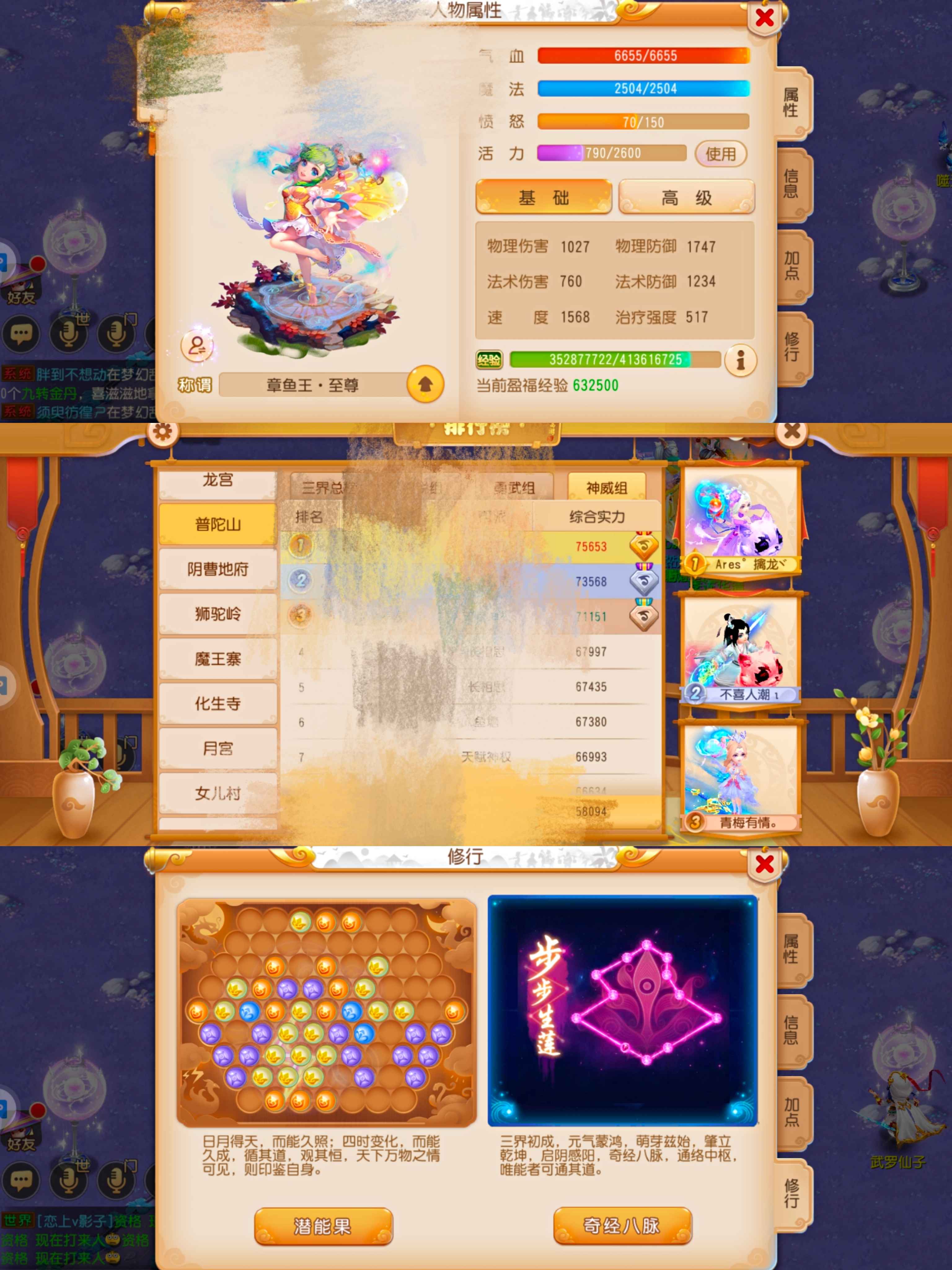 梦幻西游【115级普陀山.玄彩娥】5.82评 百万金  罗晶普陀