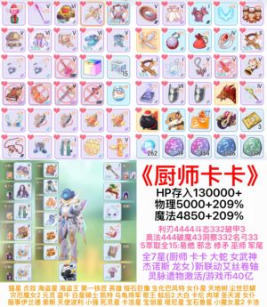 仙境传说RO：守护永恒的爱1区厨师卡卡209%