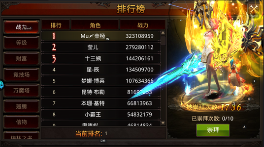 全民奇迹【1200级魔剑士】3.2亿霸区