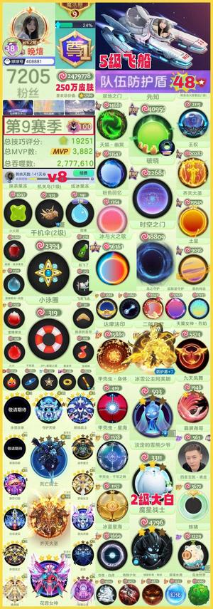 球球大作战[382SHOW等级]开局48盾第9赛季时空数据很高